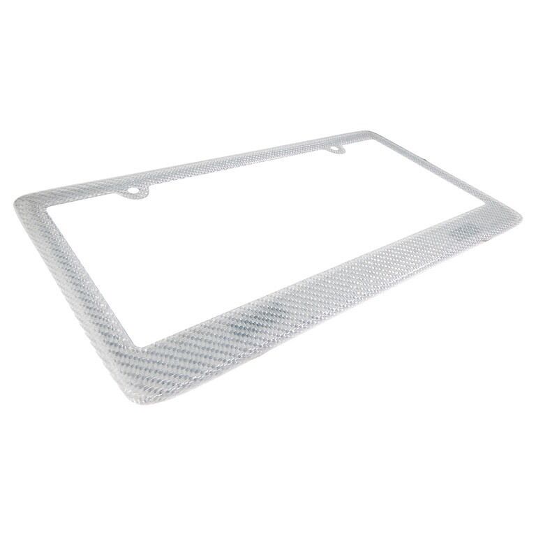 REAL 100% Silver CARBON FIBER LICENSE Plate Frame COVER 3K TWILL JDM /FF