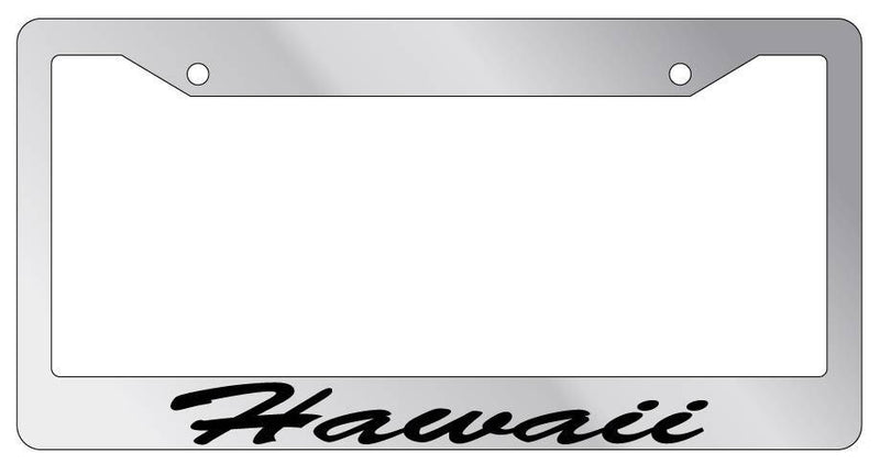 Chrome License Plate Frame CURSIVE Hawaii Auto Accessory 1342  Mod-GRAPH9856236-5058