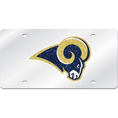 NFL St. Louis Rams Logo Mirrored License Plate