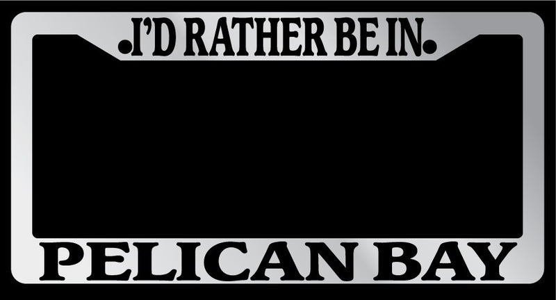 Chrome METAL License Plate Frame I&