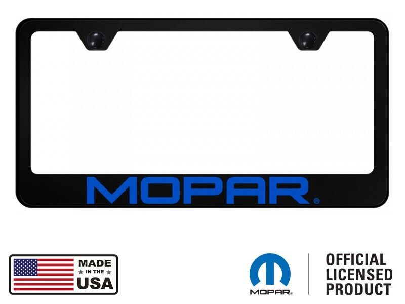 Mopar Black Unbreakable Polycarbonate License Plate Frame - Licensed