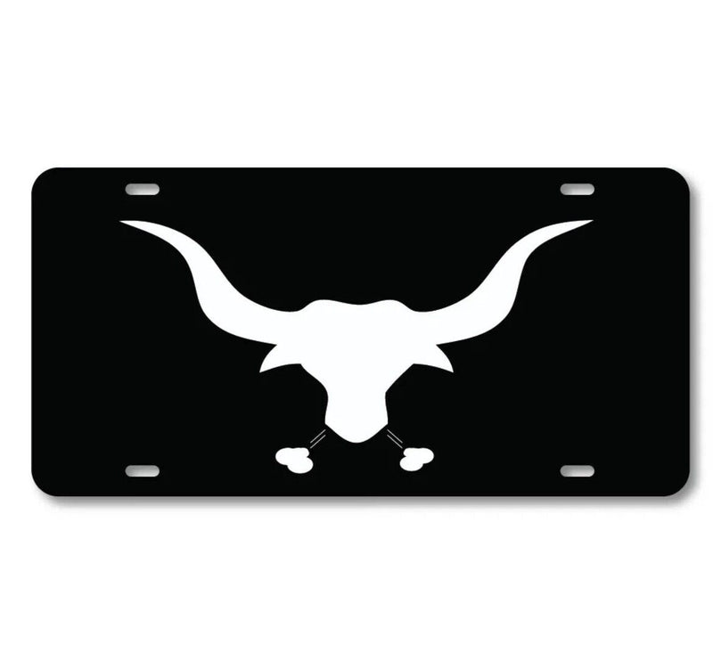 Long Horn Bull Horns Angry Ox License plate novelty car accessory vanity
