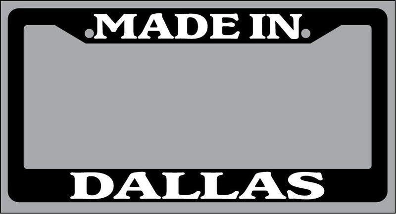 Black License Plate Frame Made in Dallas Auto Accessory 2008  Mod-GRAPH9856236-974