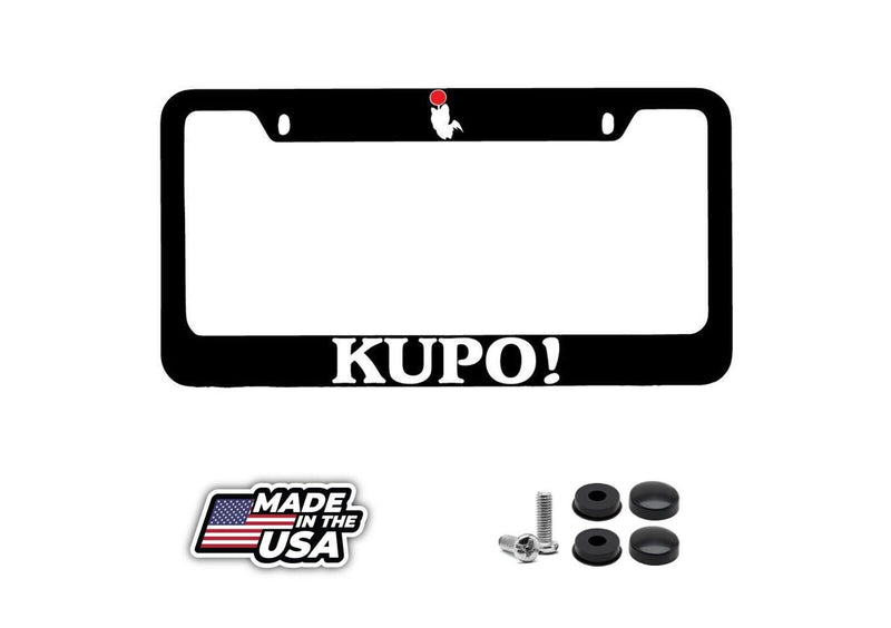 Kupo Moogle Black METAL License Plate Frame Final Fantasy