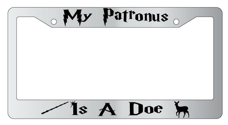 My Patronus Is A Doe Chrome METAL License Plate Frame For Harry Potter  Mod-GRAPH9856236-10050