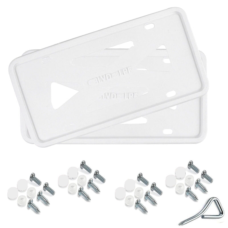 Noctiluce 2 Pack Universal License Plate Frame Premium Silicone Material for Car