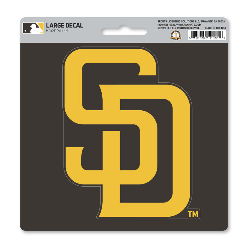 MLB San Diego Padres Decal Large 8"X8" Auto RV Boat Cooler Luggage