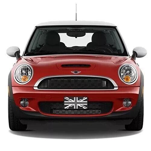Union Jack UK Flag in Black White Auto Marque Aluminium License Plate