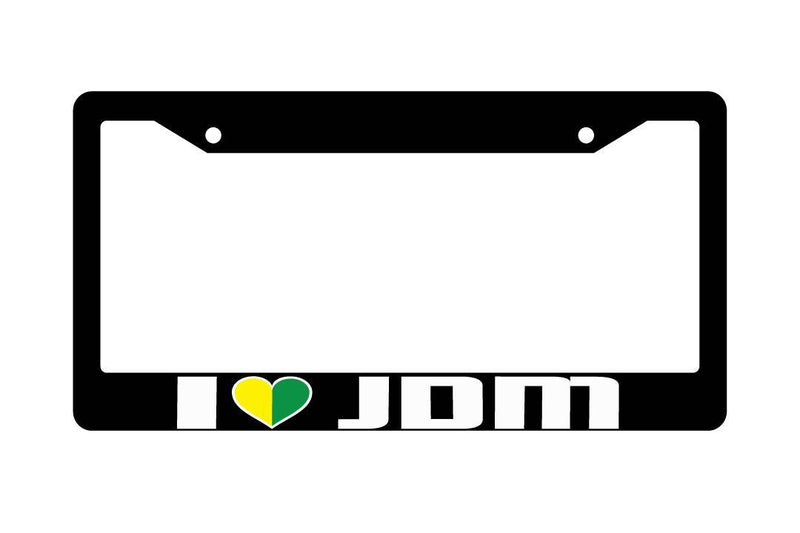 Black License Plate Frame I HEART For JDM LOGO Auto Accessory  Mod-GRAPH9856236-2429