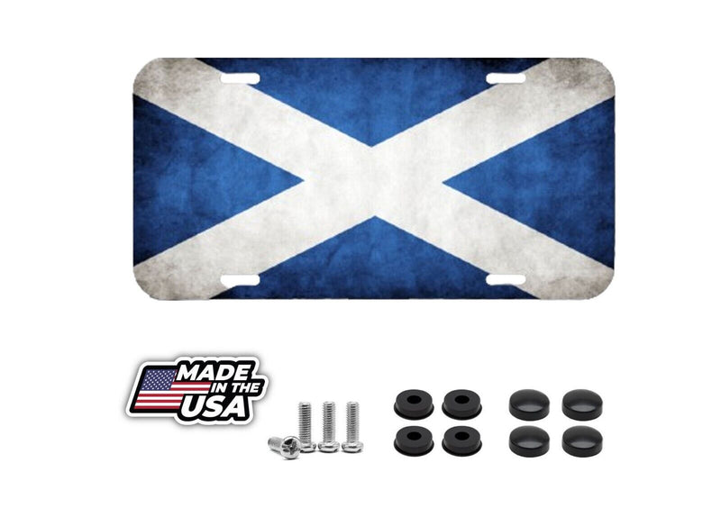 Scotland Flag Scottish Edinburgh Glasgow Vehicle License Plate Front Auto Tag