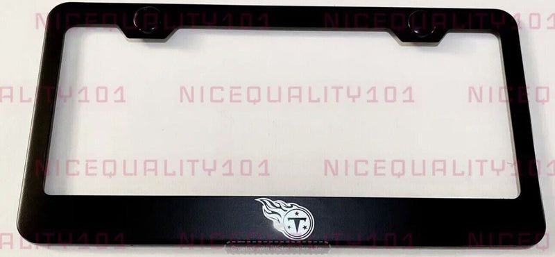 Tennessee Titans Laser Engraved Etched Stainless Finished License Plate Frame