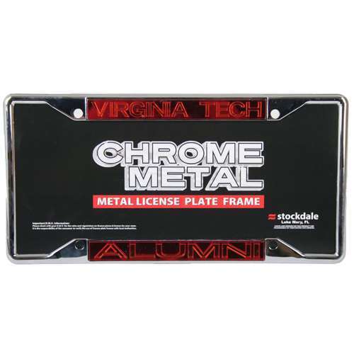 NCAA Virginia Tech Hokies Metal Alumni Inlaid Acrylic License Plate Frame