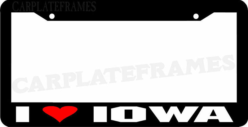 I LOVE Iowa License Plate Frame