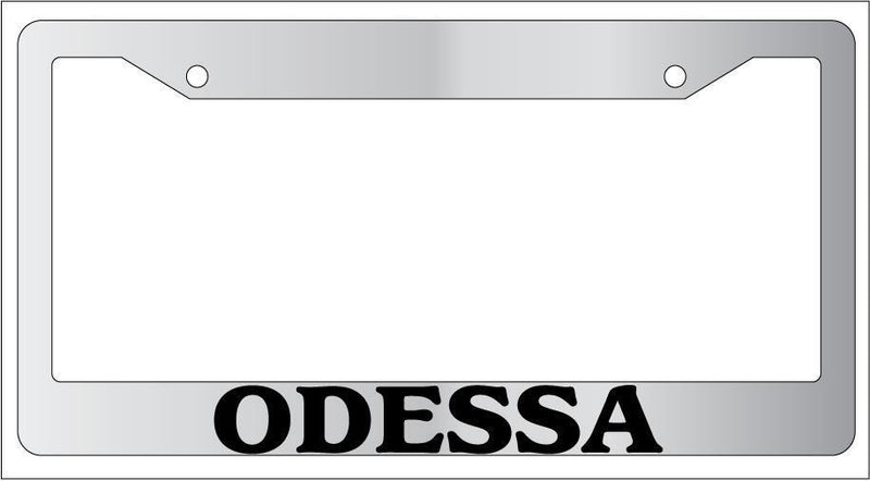 Chrome License Plate Frame New City State Odessa Auto Accessory 1815  Mod-GRAPH9856236-6325