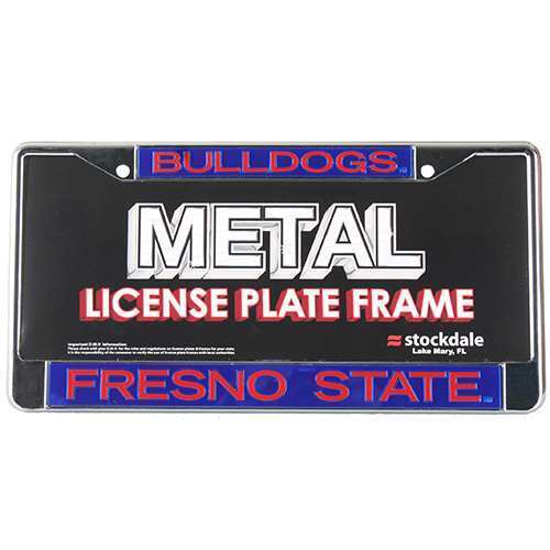 NCAA Fresno State Bulldogs Metal Inlaid Acrylic License Plate Frame