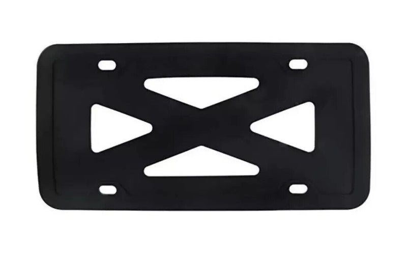 2Pcs Front Rear Black Silicone License Plate Frame Covers Rubber Bracket Holder