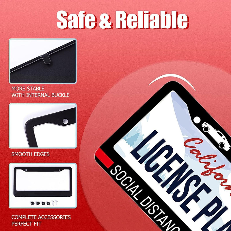 Social Distance 6 feet from My Car License Plate Frame including Hardware