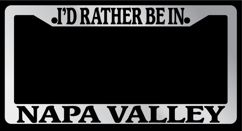 Chrome METAL License Plate Frame I&