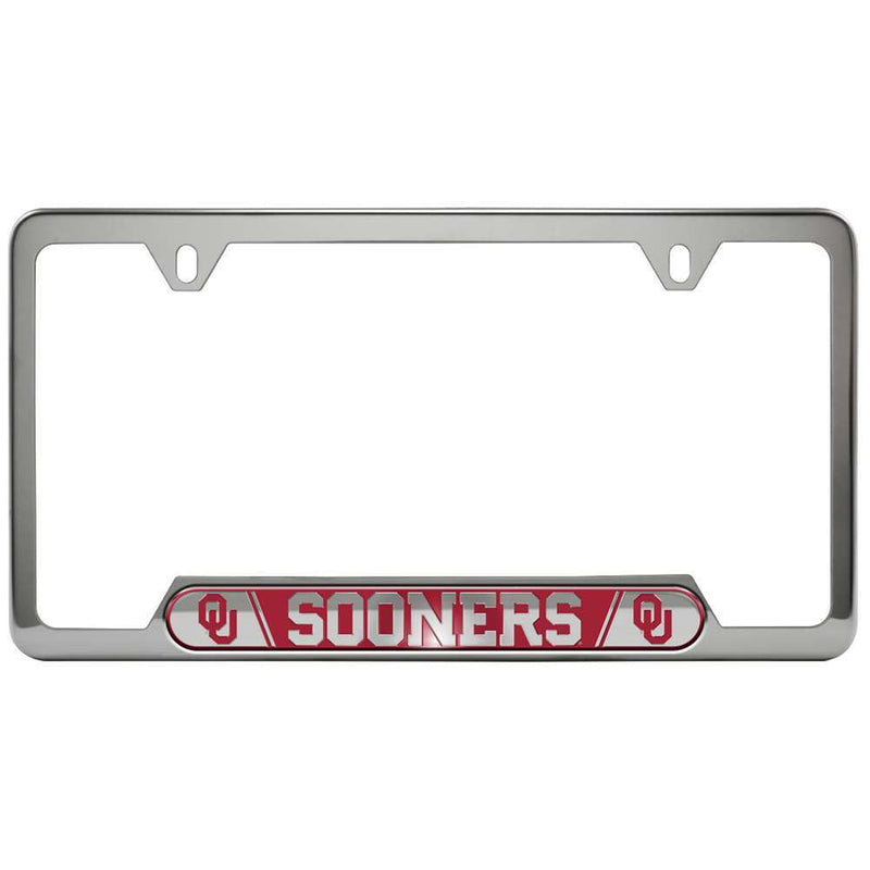 NCAA Oklahoma Sooners Stainless Steel License Plate Frame