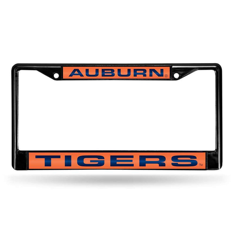 NCAA Auburn Tigers Inlaid Acrylic Black License Plate Frame