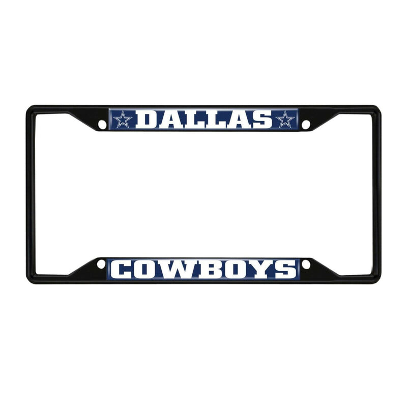 NFL Dallas Cowboys Black Metal License Plate Frame