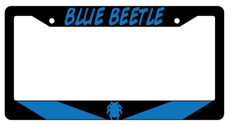 Blue Beetle Black Plastic License Plate Frame Accessory DC  Mod-GRAPH9856236-301