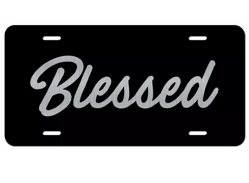 Blessed License Plate Vanity Novelty Tag Metal Car Truck 6-Inches by 12-Inches