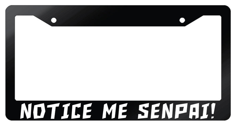 Glossy Black License Frame Notice Me Senpai Auto Accessory  Mod-GRAPH9856236-7017