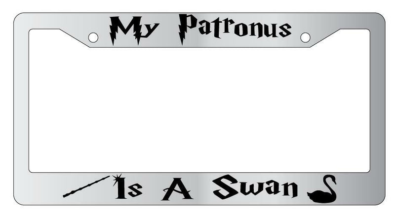 My Patronus Is A Swan Chrome METAL License Plate Frame For Harry Potter  Mod-GRAPH9856236-10076