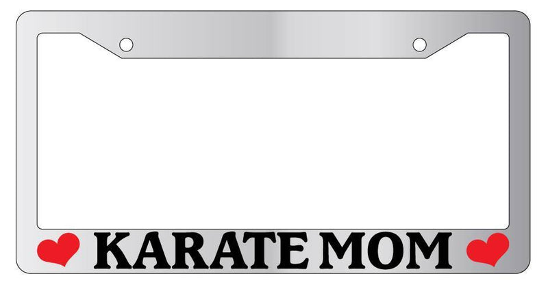Chrome License Plate Frame KARATE MOM Auto Accessory 964  Mod-GRAPH9856236-5155