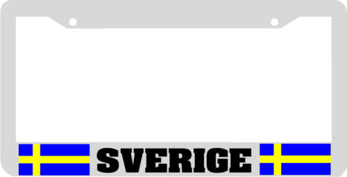 SVERIGE SWEDEN SWEDISH FLAG License Plate Frame