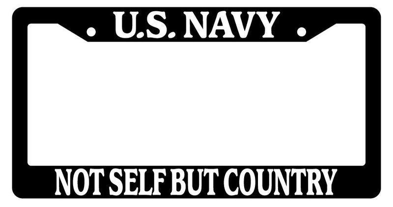 Black License Plate Frame U.S. Navy Not Self But Country Auto Accessory 204  Mod-GRAPH9856236-2949