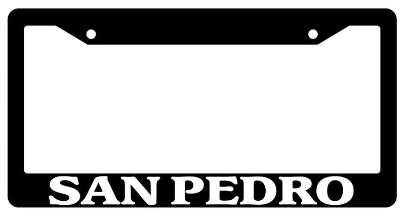 Black License Plate Frame San Pedro City State Auto Accessory Novelty 2649  Mod-GRAPH9856236-312
