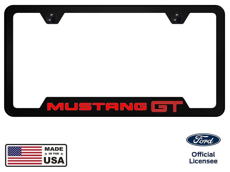 Ford Mustang GT Universal Black Unbreakable Polycarbonate License Plate Frame