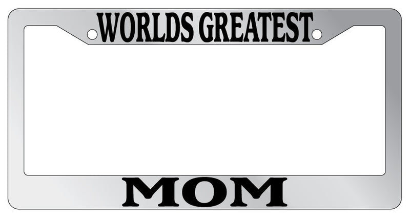 Chrome METAL License Plate Frame WORLD&