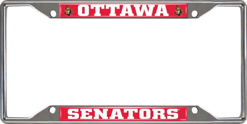 NHL Ottawa Senators Chrome Metal License Plate Frame