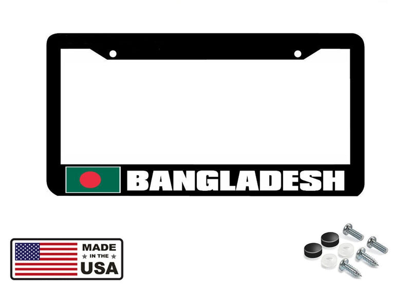 BANGLADESH flag License Plate Frame Including Mounting Hardware Made In USA