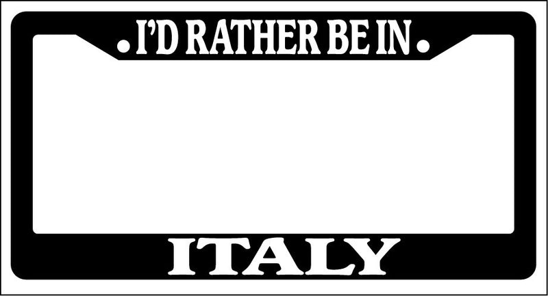 Black License Plate Frame I&