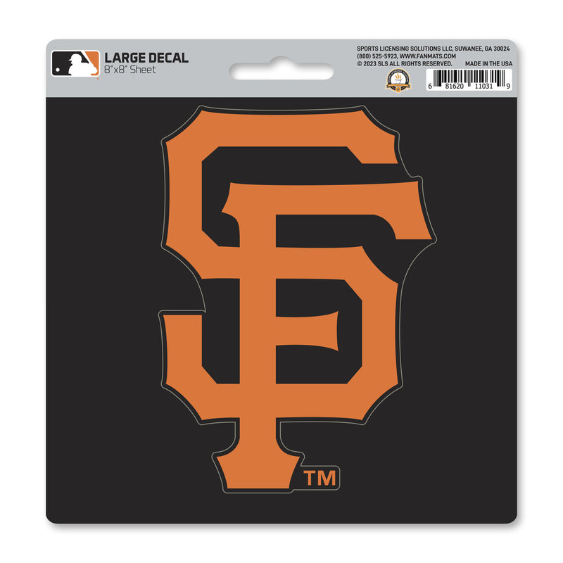 MLB San Francisco Giants Decal Large 8"X8" Auto RV Boat Cooler Luggage