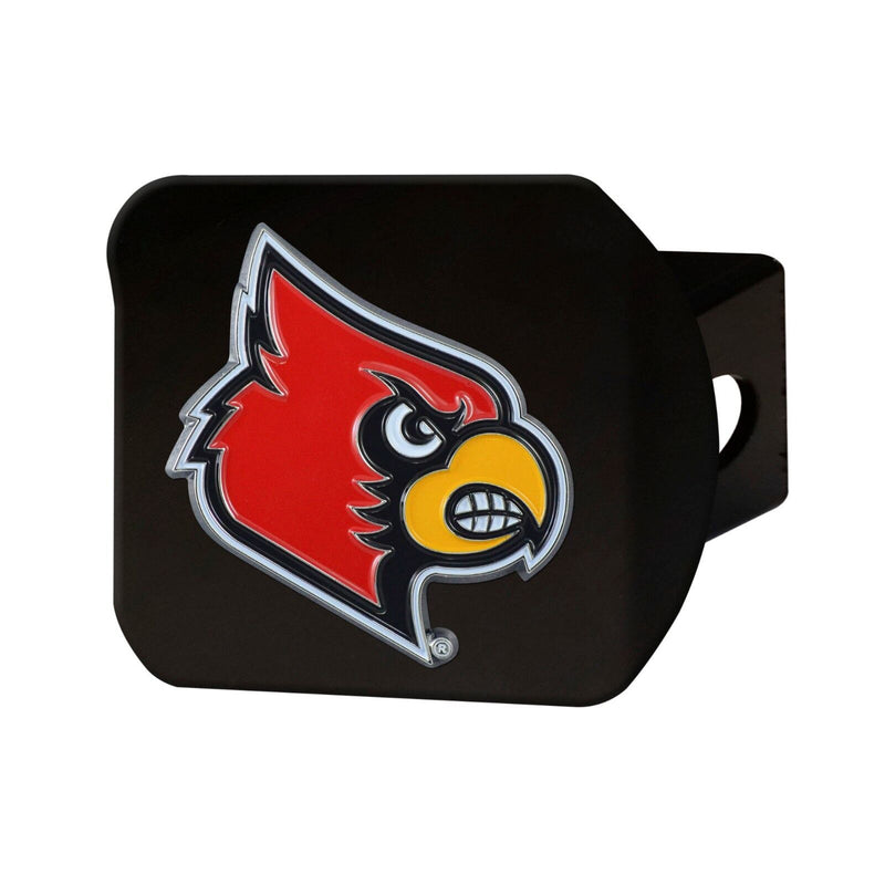 NCAA Louisville Cardinals 3D Color on Black Metal Hitch Cover