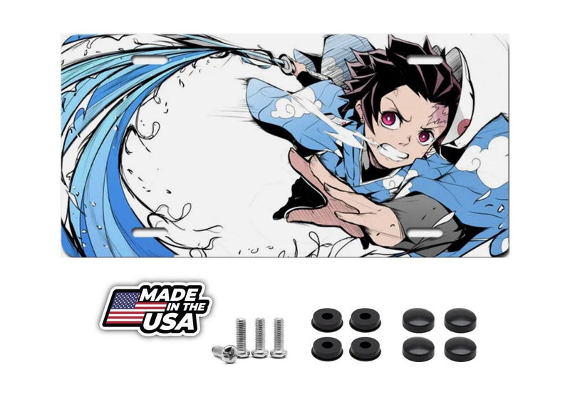 Demon Slayer Kimetsu no Yaiba Anime License Plate Auto Truck Car Tag Gift