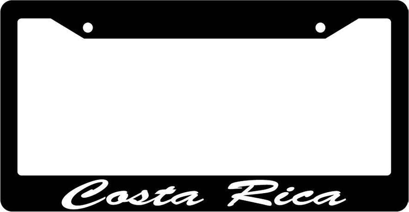 Black License Plate Frame CURSIVE Costa Rica Auto Accessory 2005  Mod-GRAPH9856236-2414