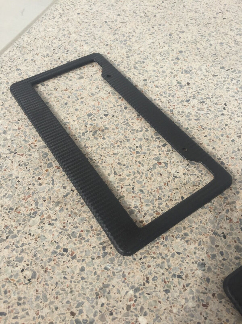 2 x JDM CARBON FIBER PAINTED LICENSE PLATE FRAME US/CANADA SIZE COVER FRONT/REAR
