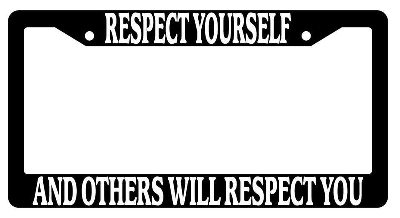 Black License Plate Frame Auto Accessory Respect-Yourself  Mod-GRAPH9856236-123