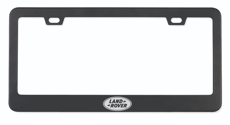 Laser Engraved Black License Plate Frame Stainless Steel fit Land Rover