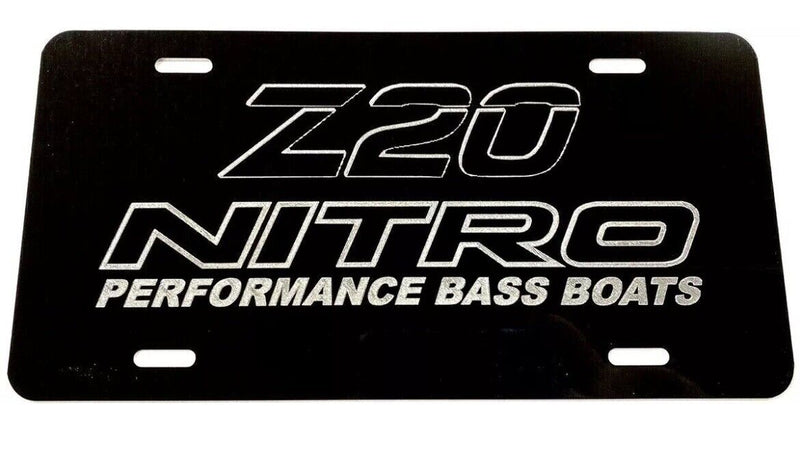 Nitro Z-20 Boats LOGO Car Tag Diamond Etched on Aluminum License Plate