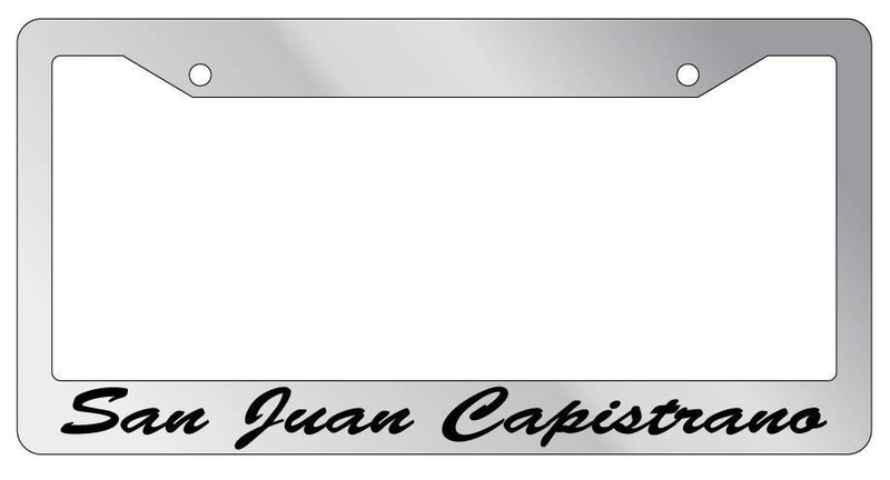 Chrome METAL License Plate Frame San Juan Capistrano Cursive Auto Accessory 2645  Mod-GRAPH9856236-8910