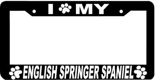 ENGLISH SPRINGER SPANIEL paw print License Plate Frame