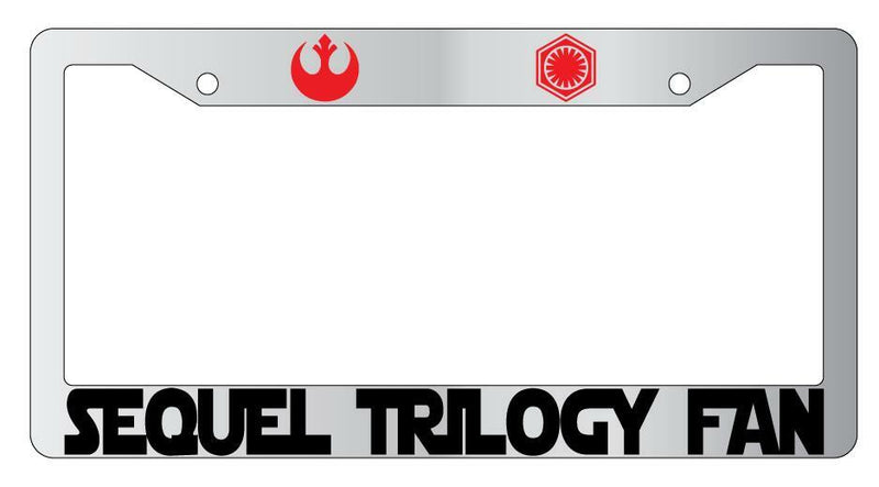 Sequel Trilogy Fan Chrome Plastic License Plate Frame SW  Mod-GRAPH9856236-5179