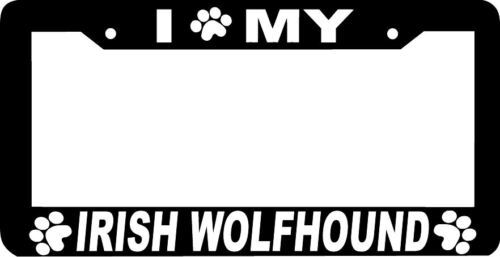 IRISH WOLFHOUND paw print License Plate Frame